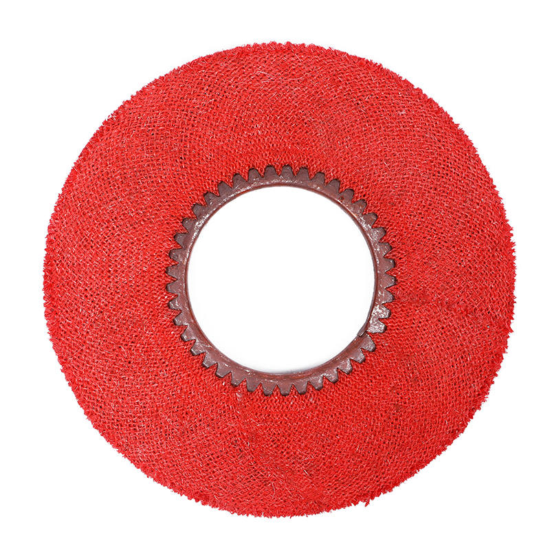 Roue en sisal plat rouge