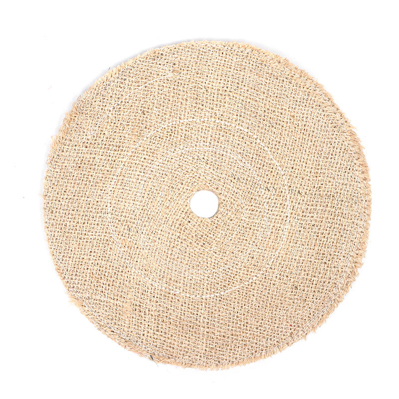 Roue plate en sisal pur noir et blanc