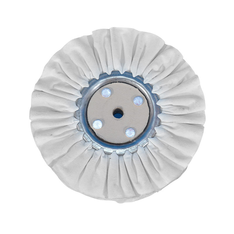 Roue en tissu doux blanc pour acier inoxydable