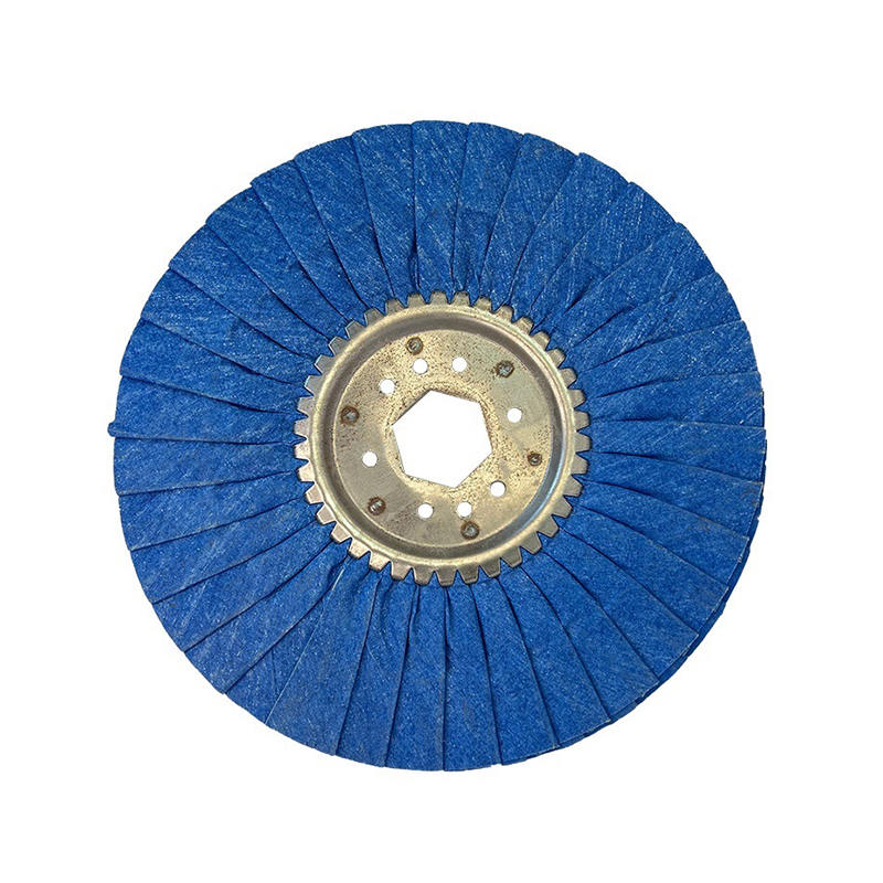 Roue de polissage pliante bleue