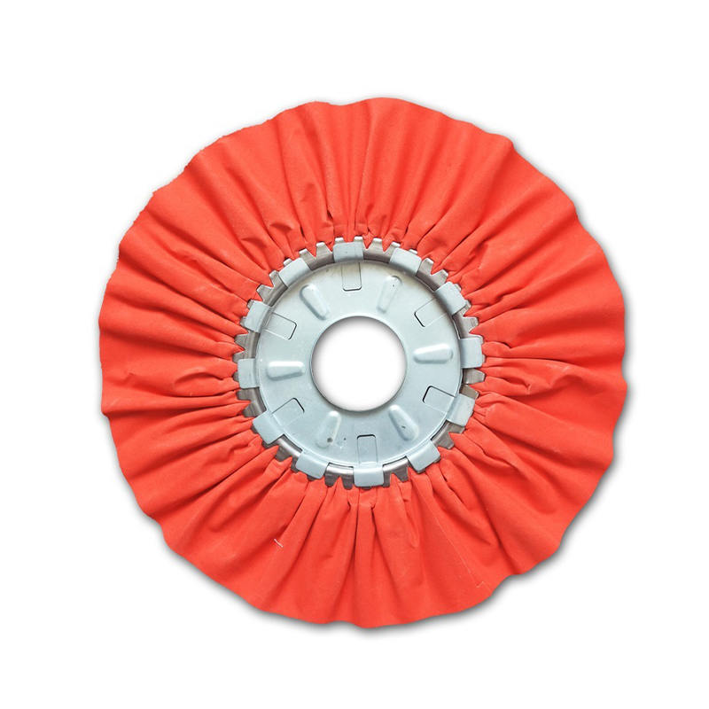 Roue en tissu rouge pour acier inoxydable