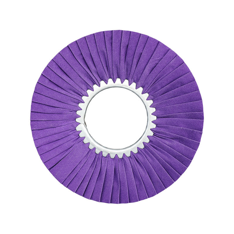 Roue pliante en tissu trempé violet pour le polissage des métaux
