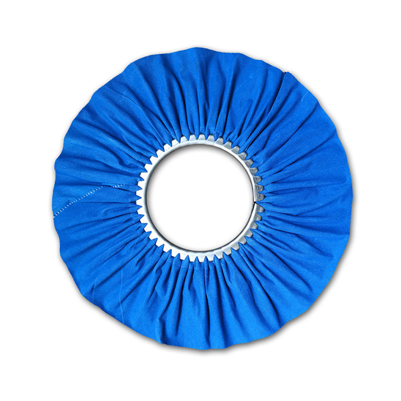 Roue de polissage en tissu bleu