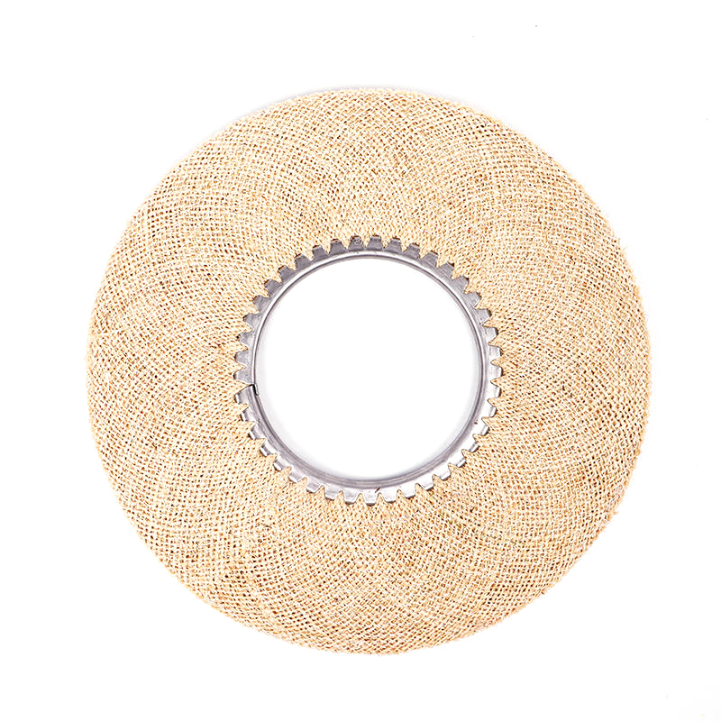 Roue plate en sisal blanc